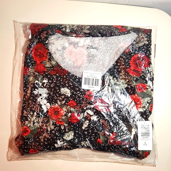 ❤️NWT VINTAGE TORRID DRESS MICKEY MOUSE FLORAL MINI SUPERSOFT SKATER DISNEY PLUS - Picture 3 of 12
